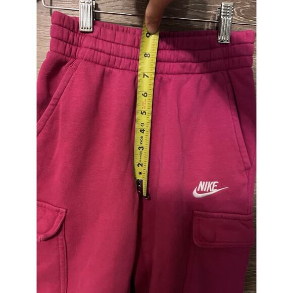 Nike Kids Girls Pink Fleece Cargo Joggers Pants SIze Small 4-5 Yrs Barbie - Picture 7 of 10